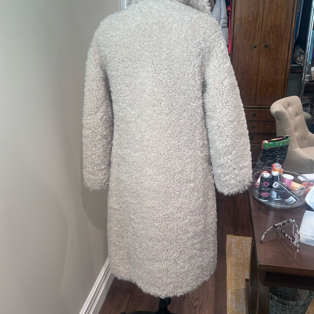 Mango Soft Cream Teddy Jacket - Picture 2 of 6